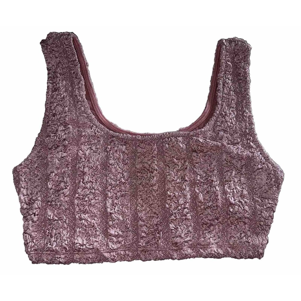 Endless Rose Pink Mauve Stretchy Bralette Size Small